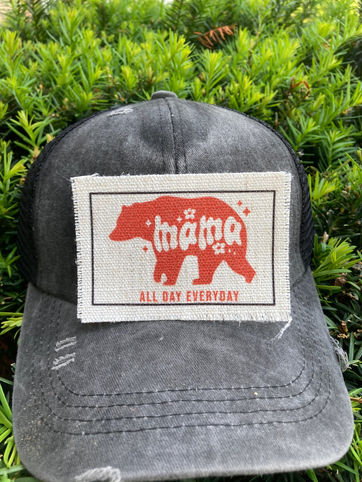 Mama All Day Everyday Bear Hat Patch