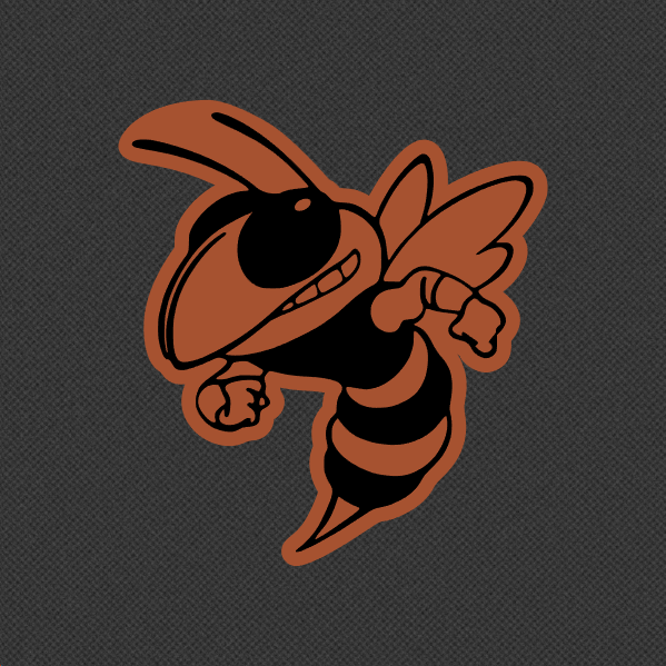 Hornets Bees Leatherette Hat Patch