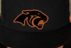 Panther Mascot Leatherette Hat Patch