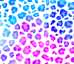 Blue Purple Leopard Sublimation Transfer