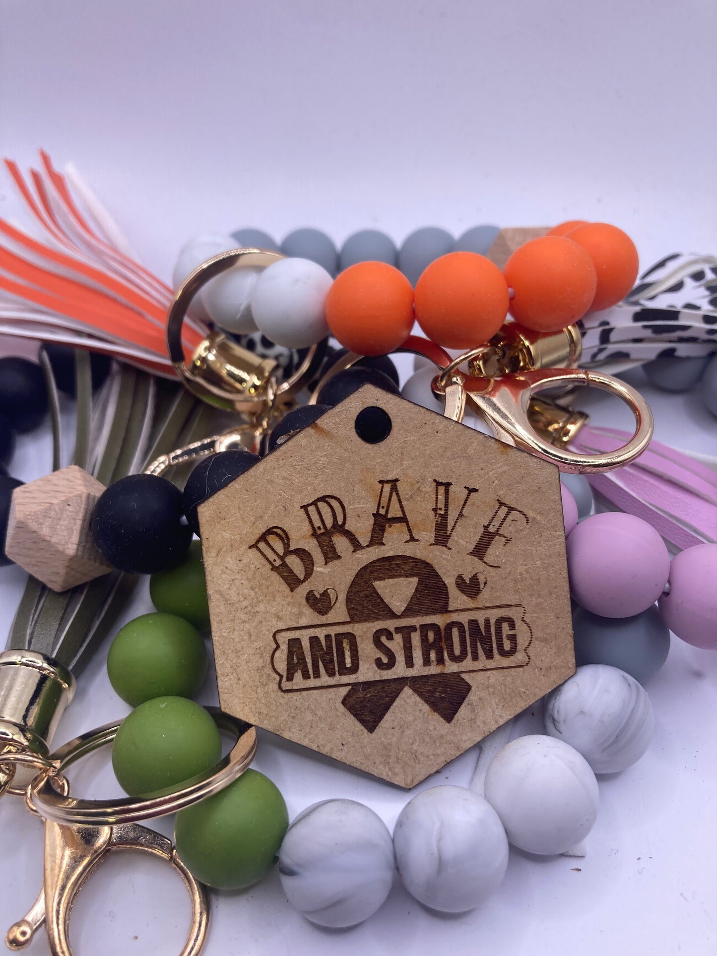 Brave and Strong Wooden Accessory Token