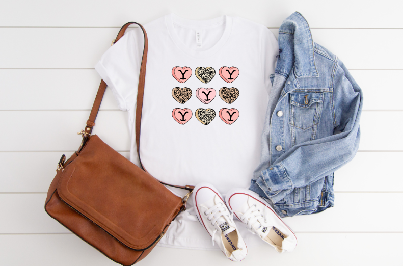 YS Hearts Sublimation Transfer
