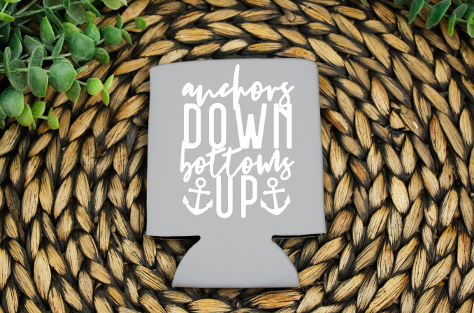 Anchors Down Bottoms Up Can Cooler Transfer