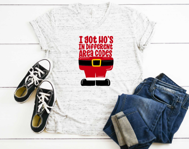 Ho's in Different Area Codes Sublimation Transfer