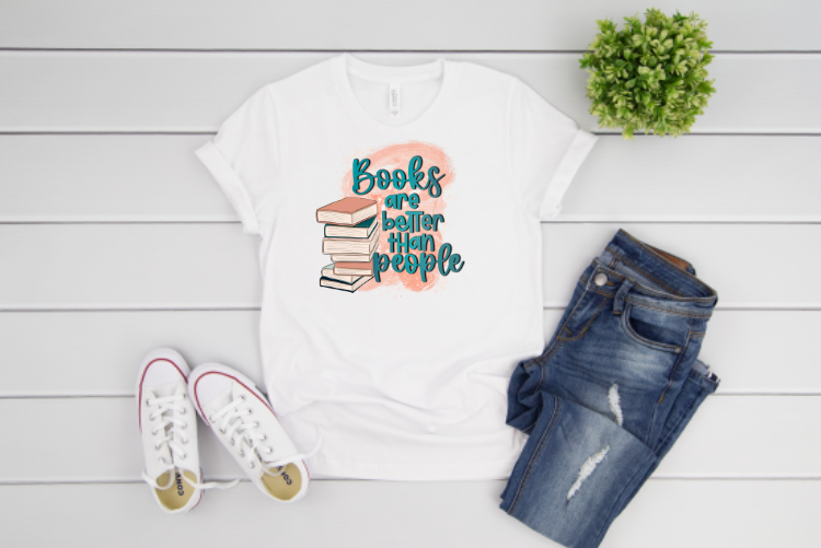 Books Are Better Than People Sublimation Transfer