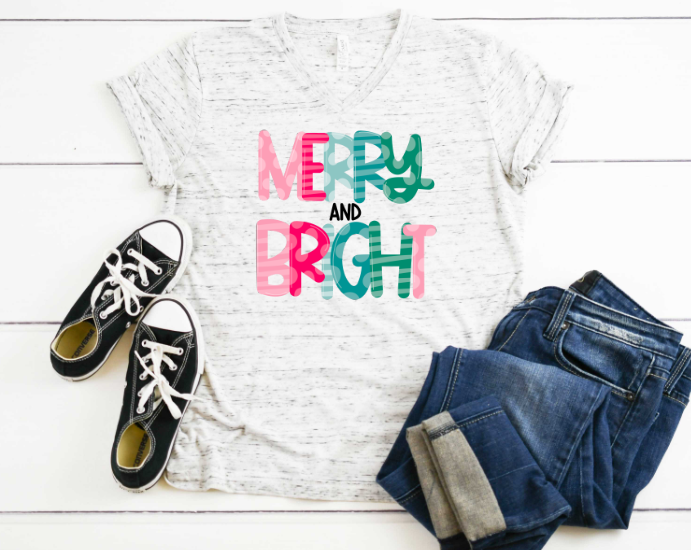 Merry & Bright Sublimation Transfer