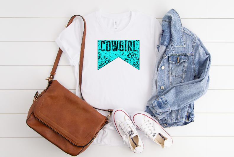 Cowgirl Turquoise Sublimation Transfer