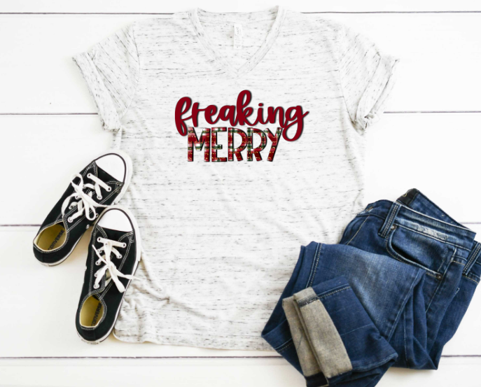 Freaking Merry Plaid Sublimation Transfer