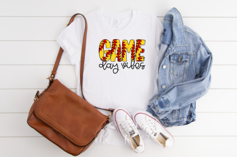 Game Day Vibes Softball Sublimation Transfer