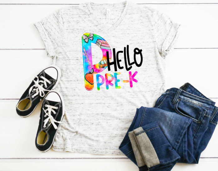 Hello Pre K Sublimation Transfer
