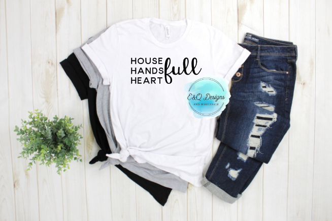 House Hands Heart Full Screen Print Transfer