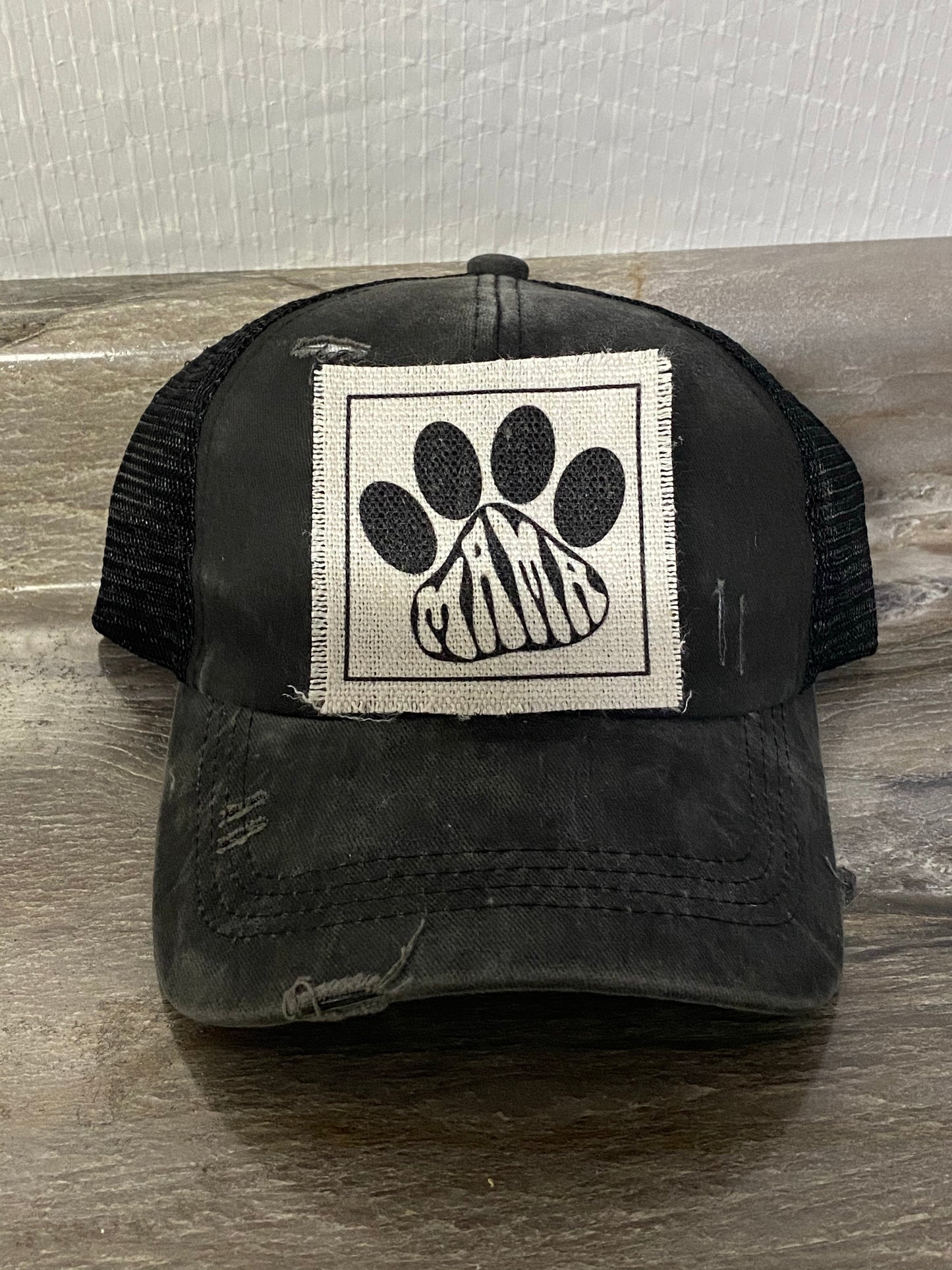 Mama Paw Print Hat Patch