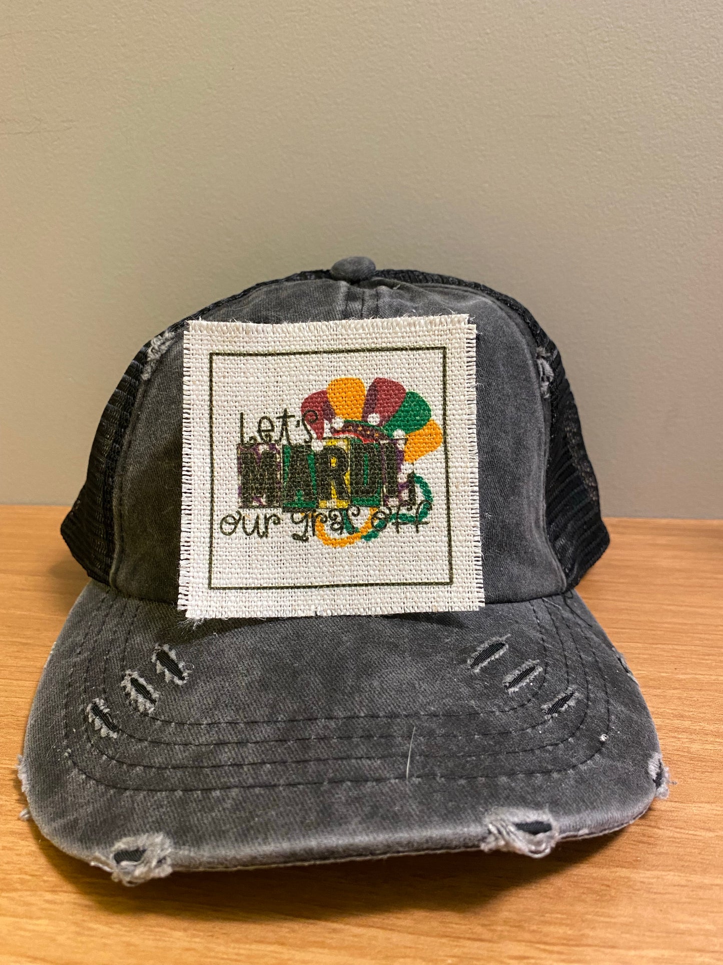 Let's Mardi Hat Patch