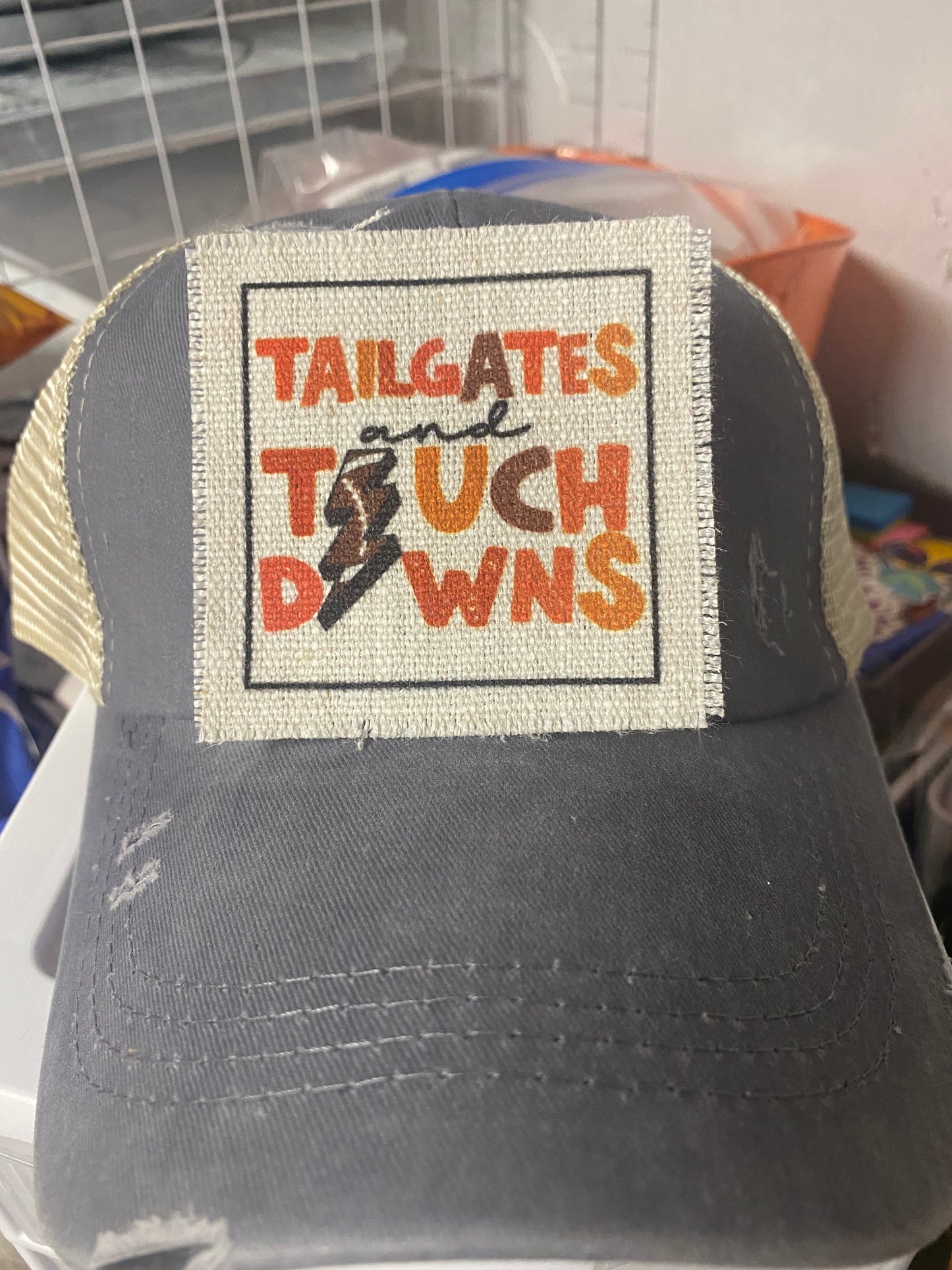 Tailgates and Touchdowns Hat Patch