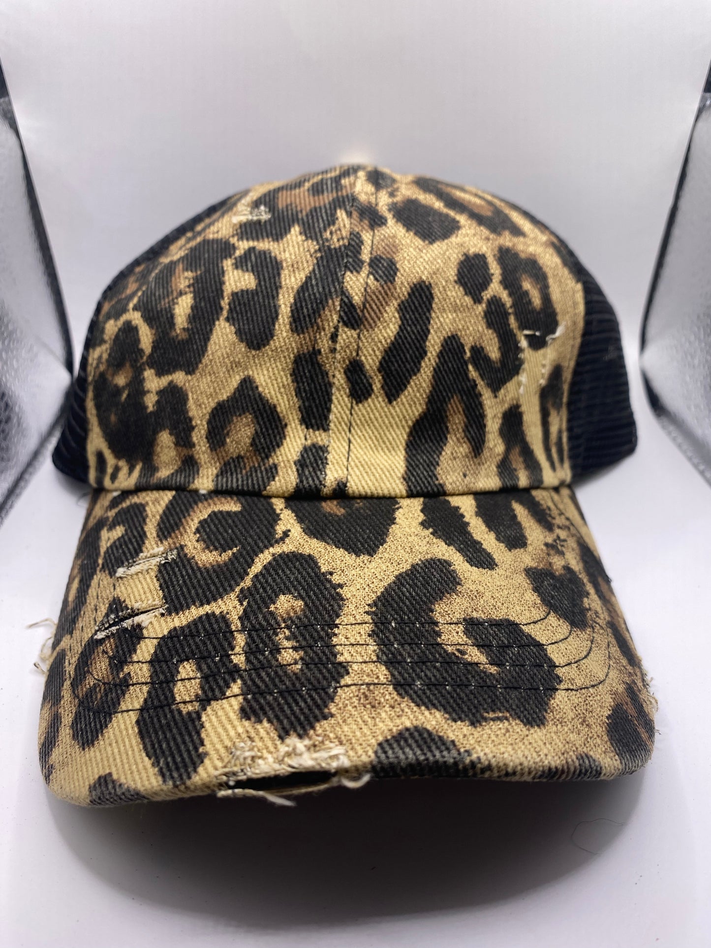 Solid Color Pony Tail Criss Cross Hats