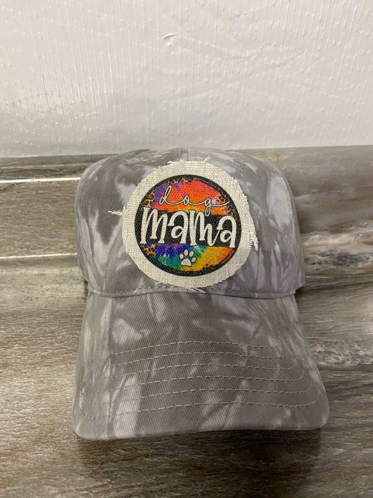 Dog Mama Leopard/Tie Dye Hat Patch
