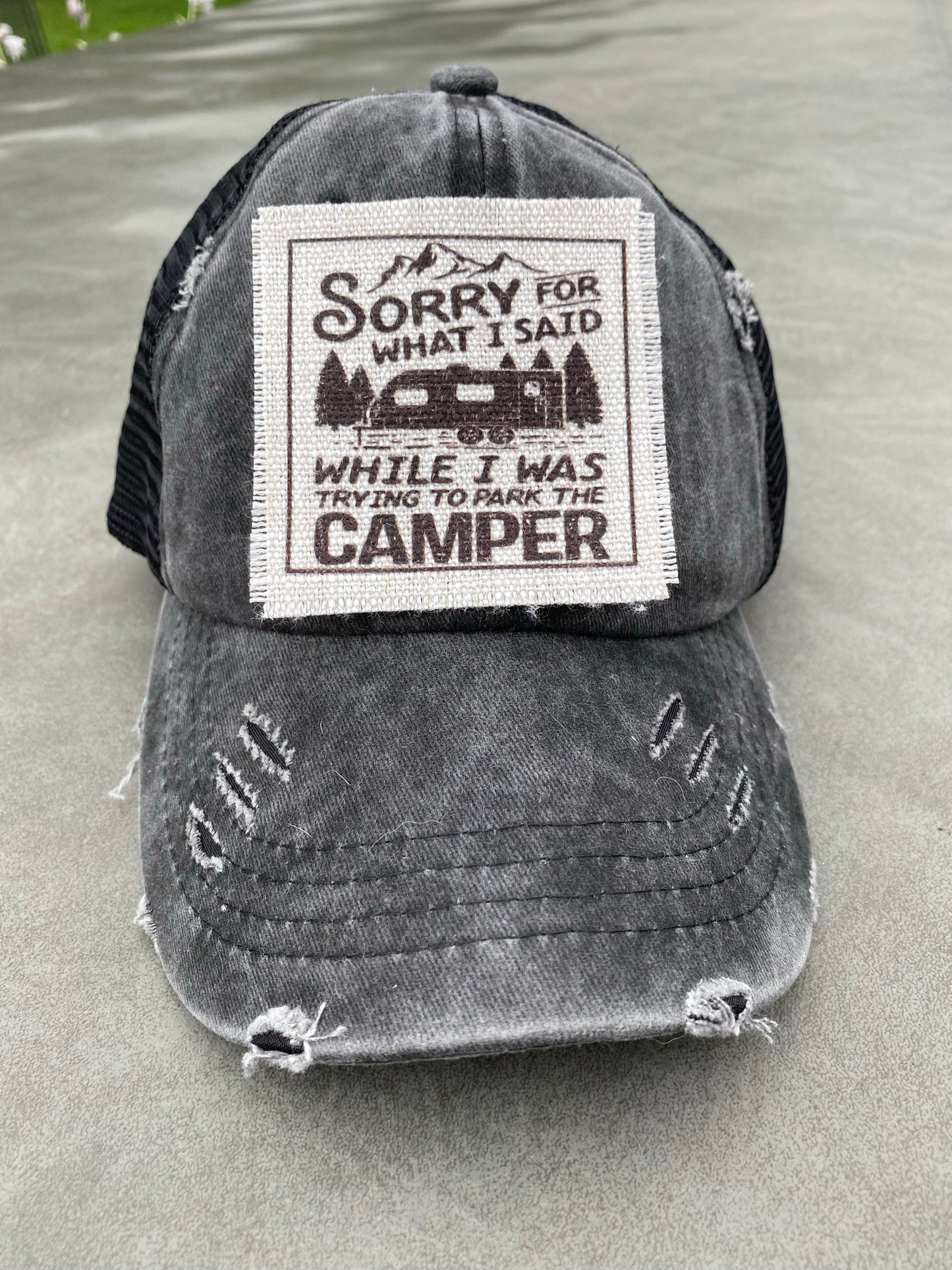 Trying To Park The Camper Hat Patch