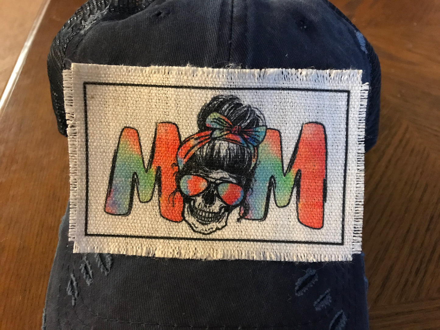 Mom Skelton Hat Patch