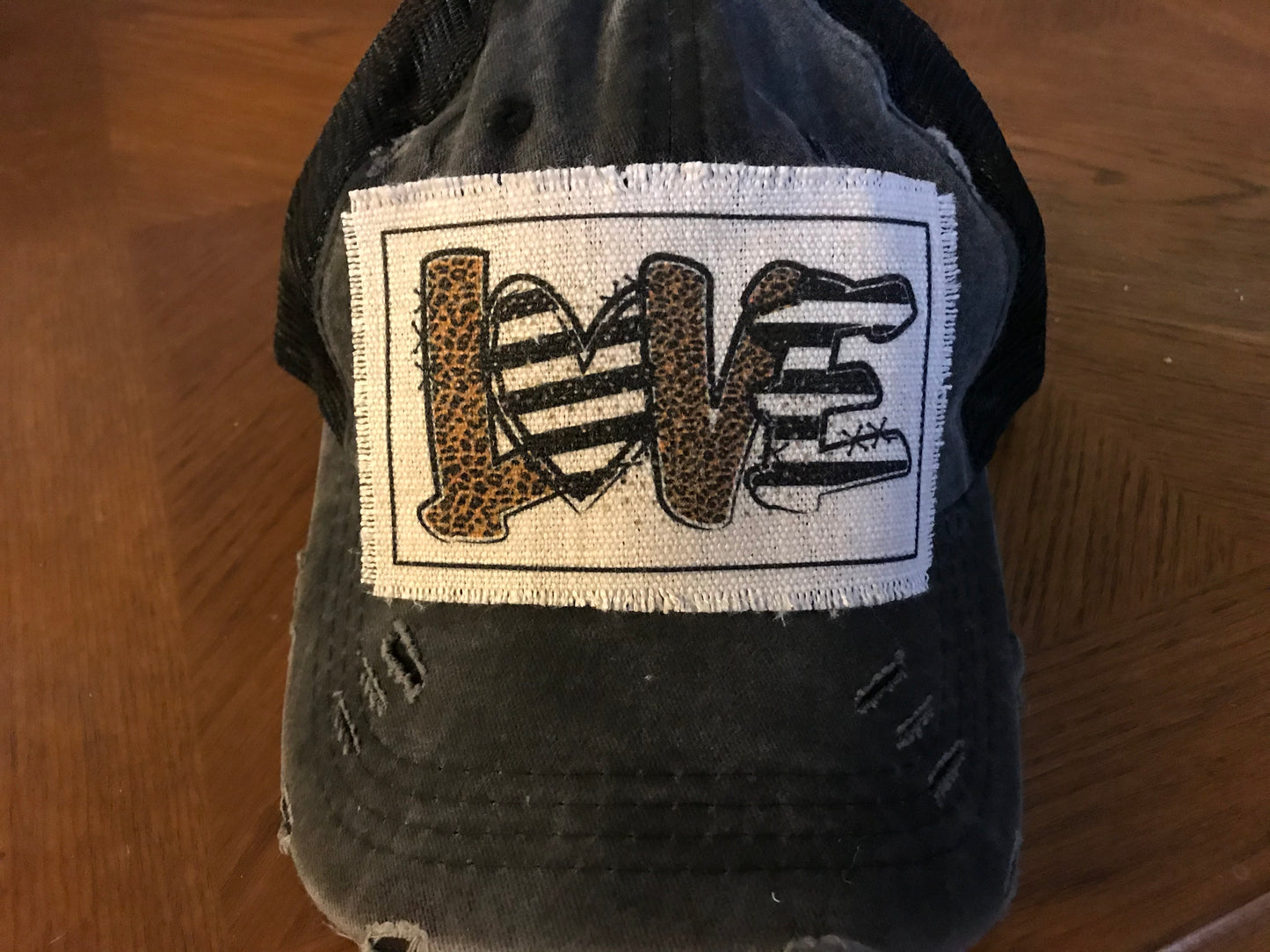 Love Stripe/Cheetah Hat Patch