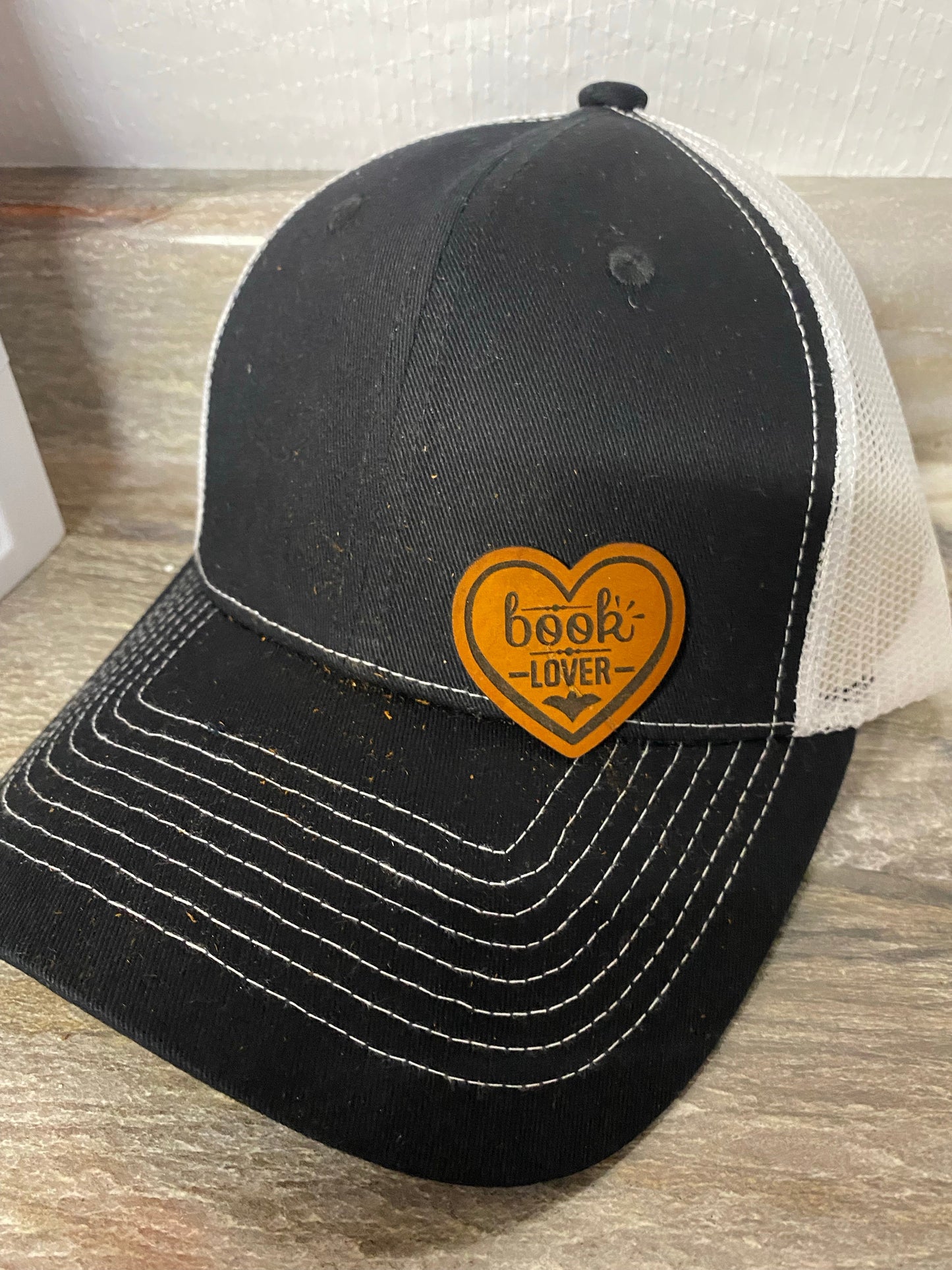 Book Lover Small Leatherette Hat Patch