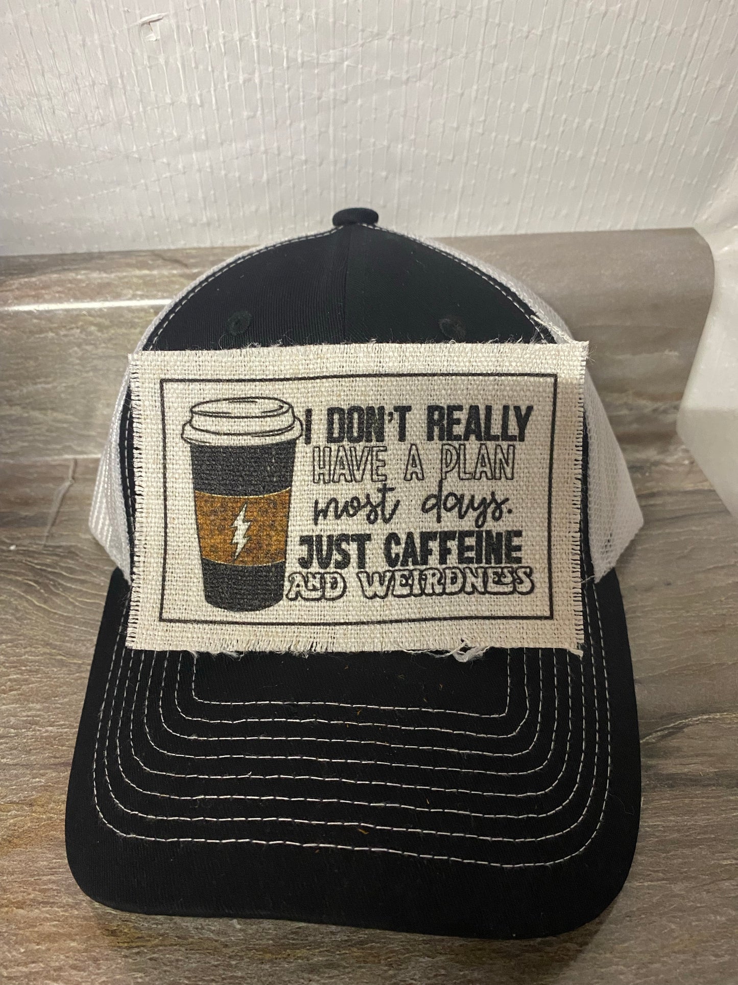 Caffeine and Weirdness Hat Patch