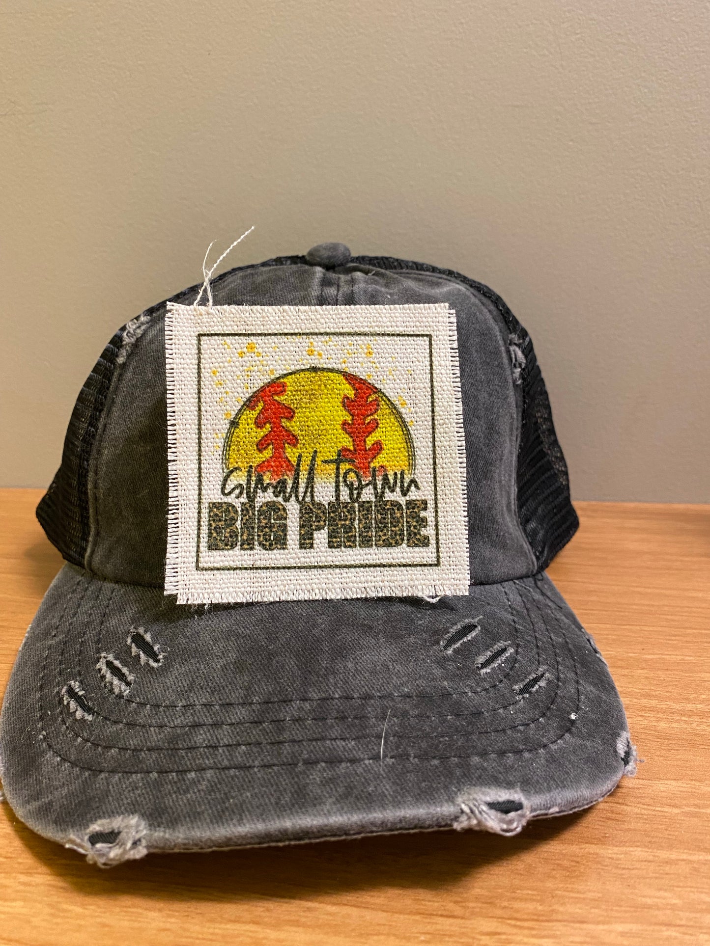 Small Town Big Pride Softball Hat Patch