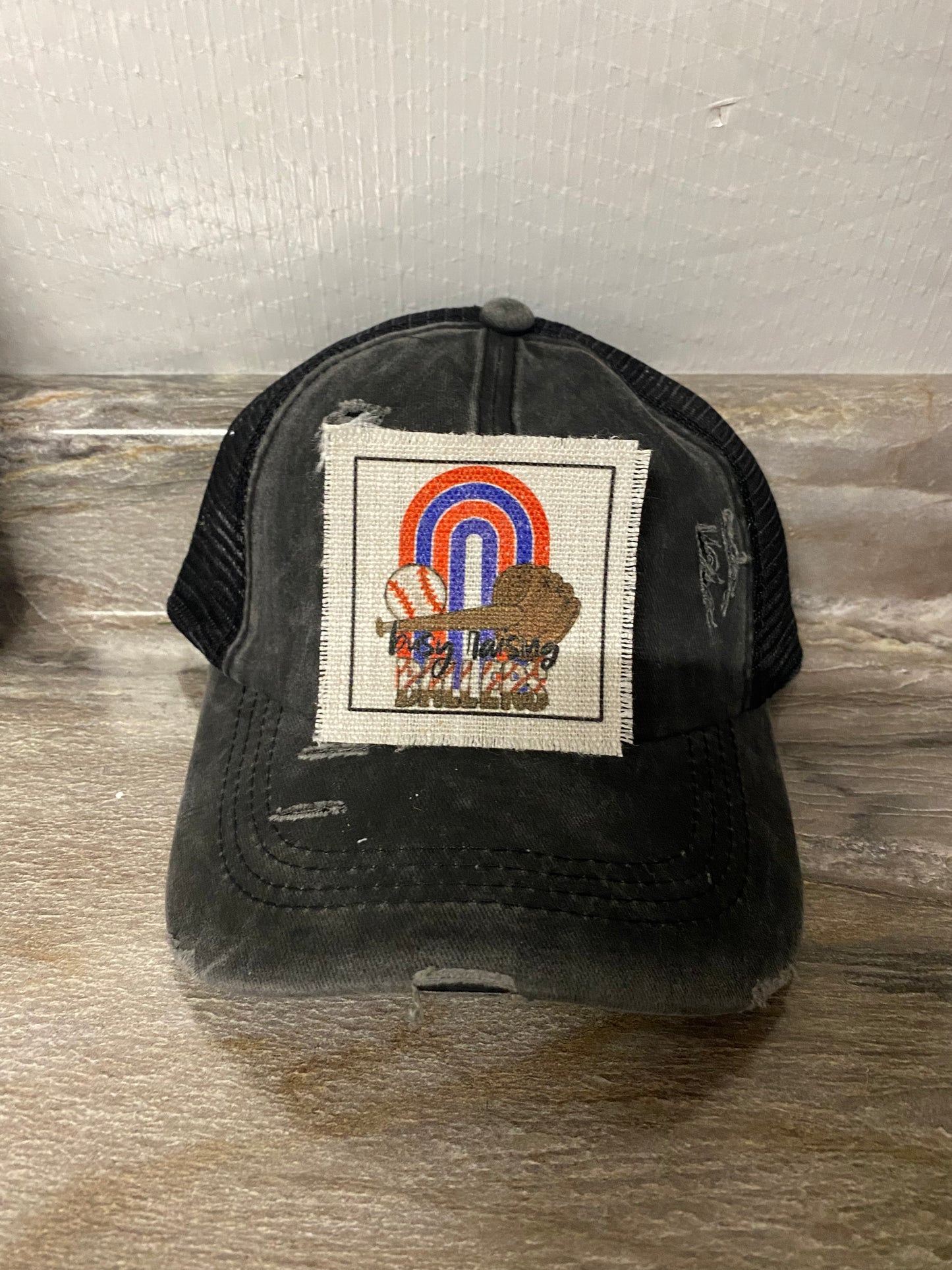 Busy Raising Ballers with Rainbow Hat Patch