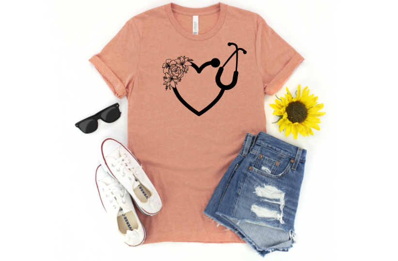 Floral Stethoscope Transfer