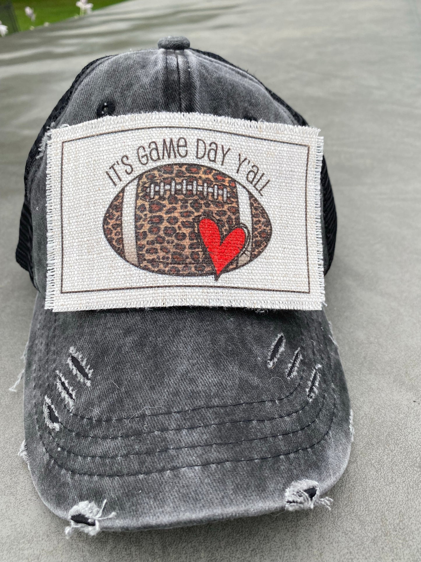 It's Game Day Y'ALL Leopard Hat Patch
