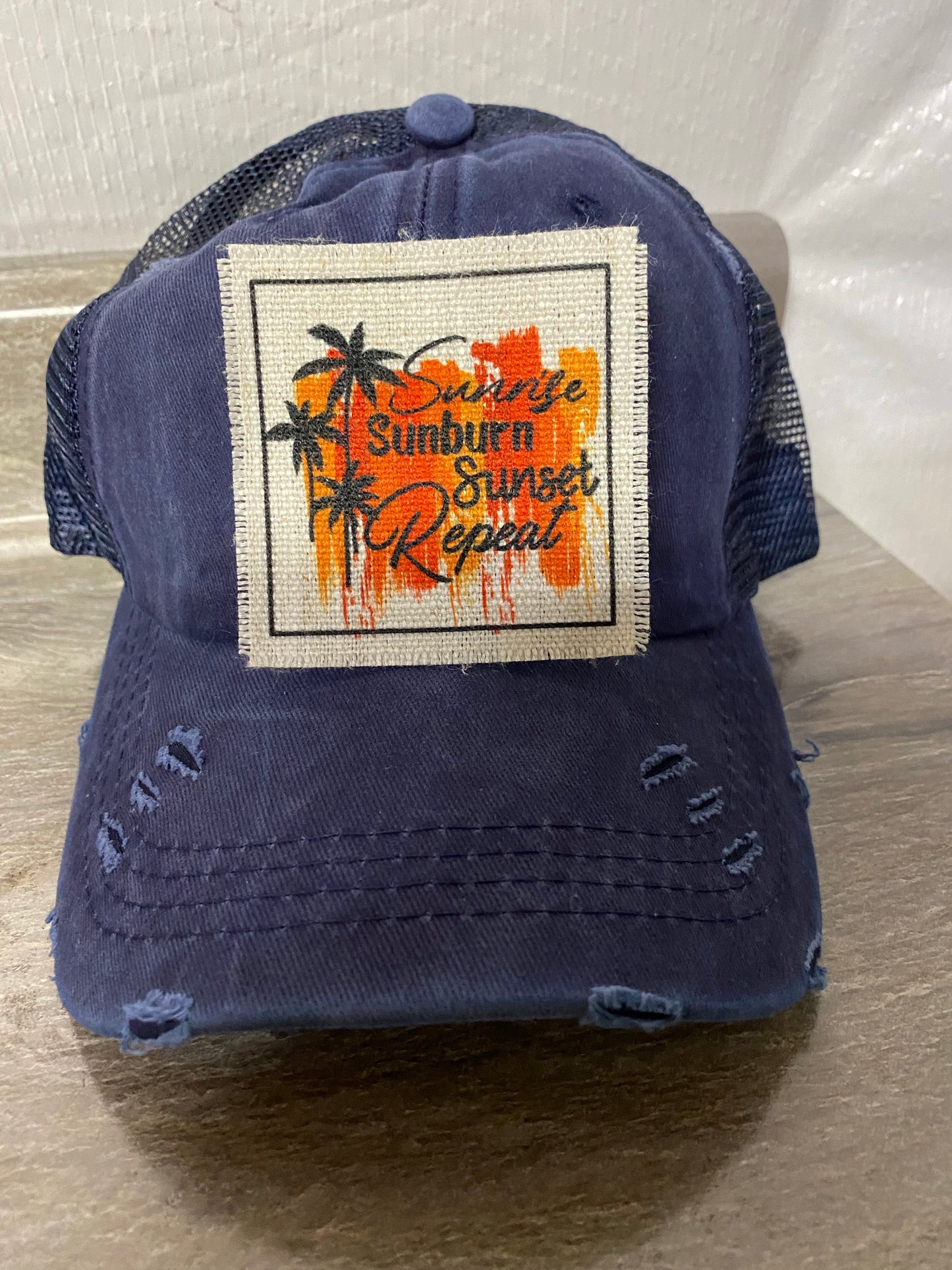 Sunrise Sunburn Sunset Repeat Hat Patch