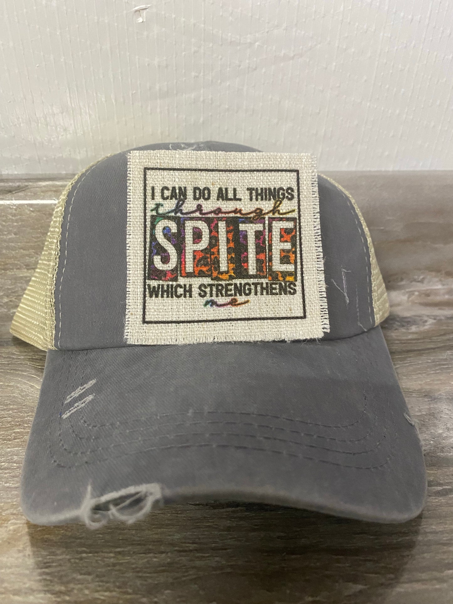 I Can Do All Things Through Spite Hat Patch