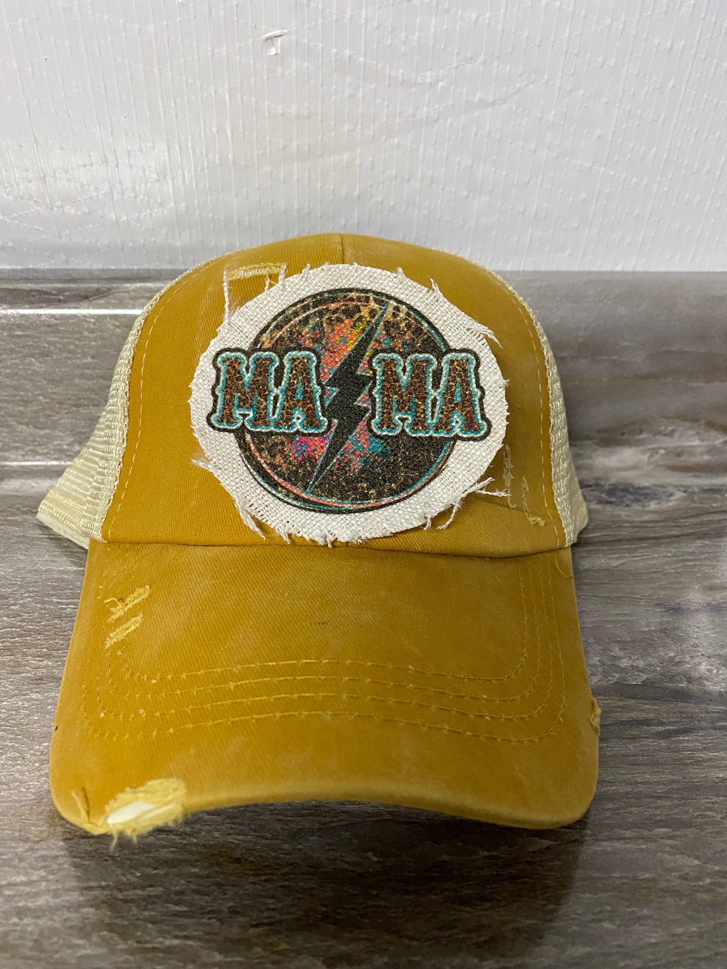 Mama Grunge Leopard Hat Patch