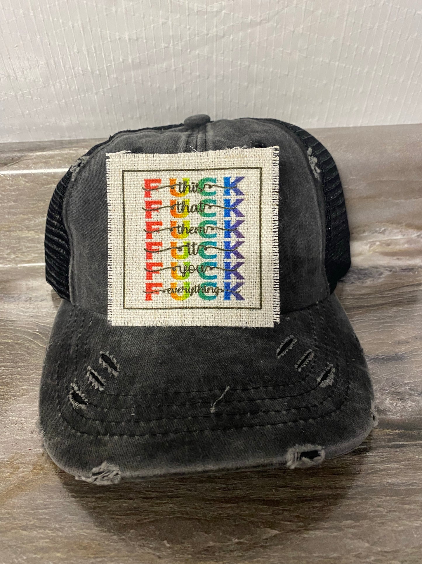 F This That Them Hat Patch