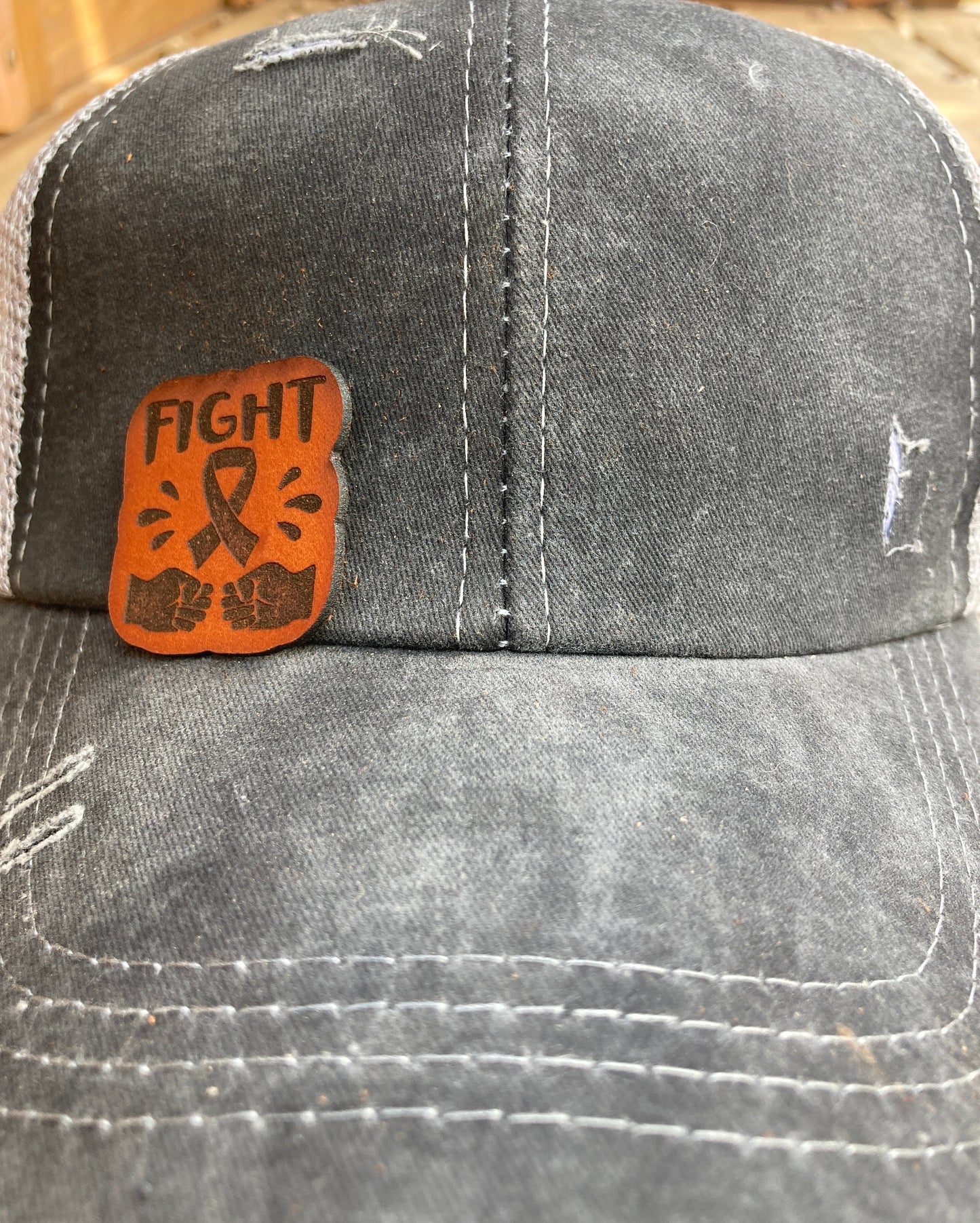 Awareness Fight Small Leatherette Patch