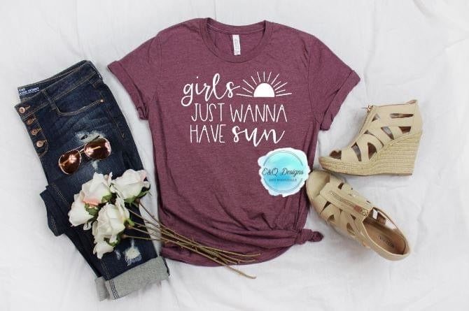 Girls Just Wanna Have Sun Screen Print Transfer