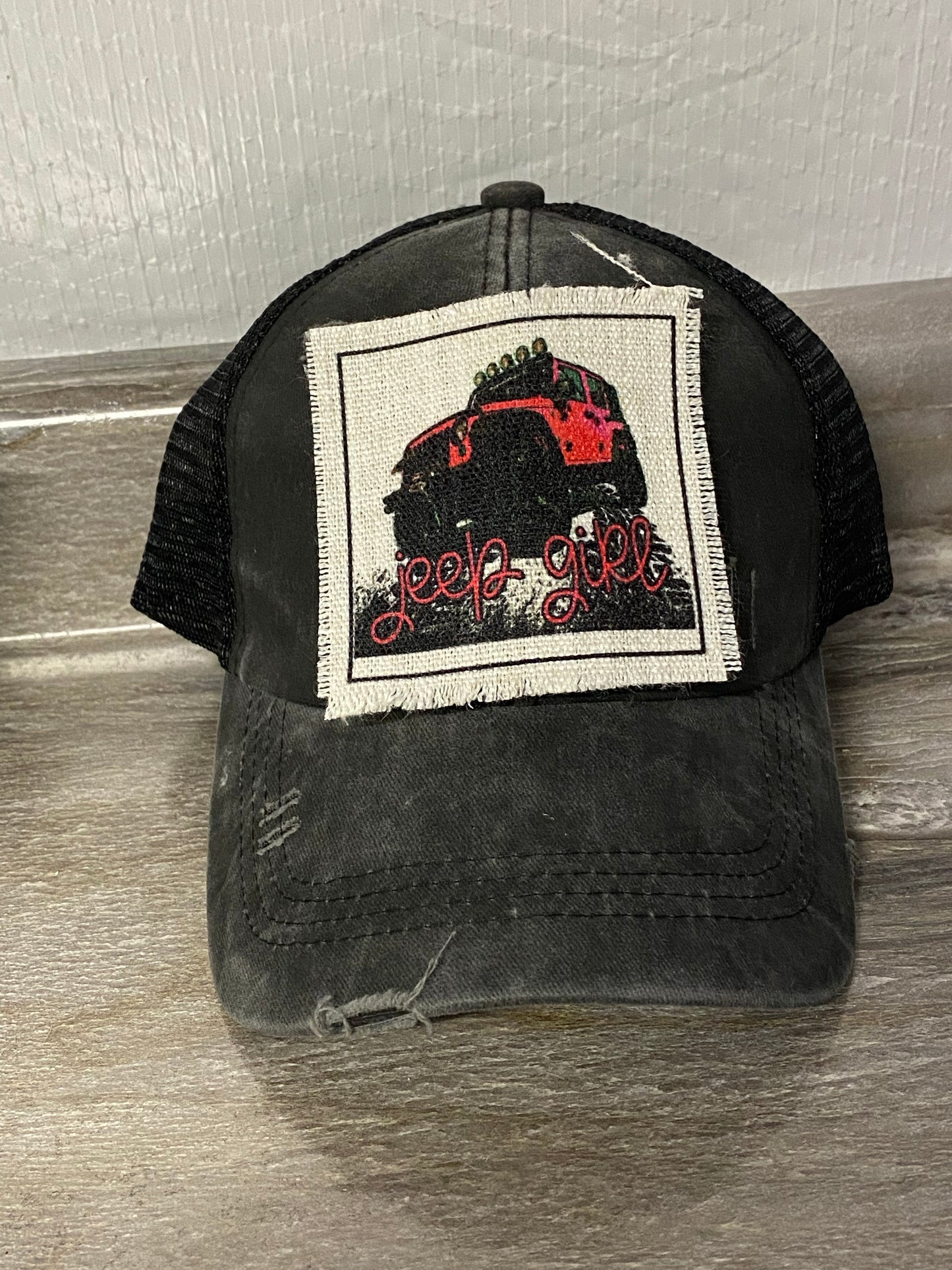 Jeep Girl Hot Pink Hat Patch
