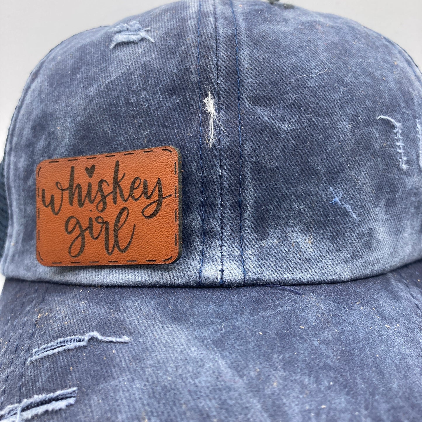 Whiskey Girl Small Leatherette Hat Patch