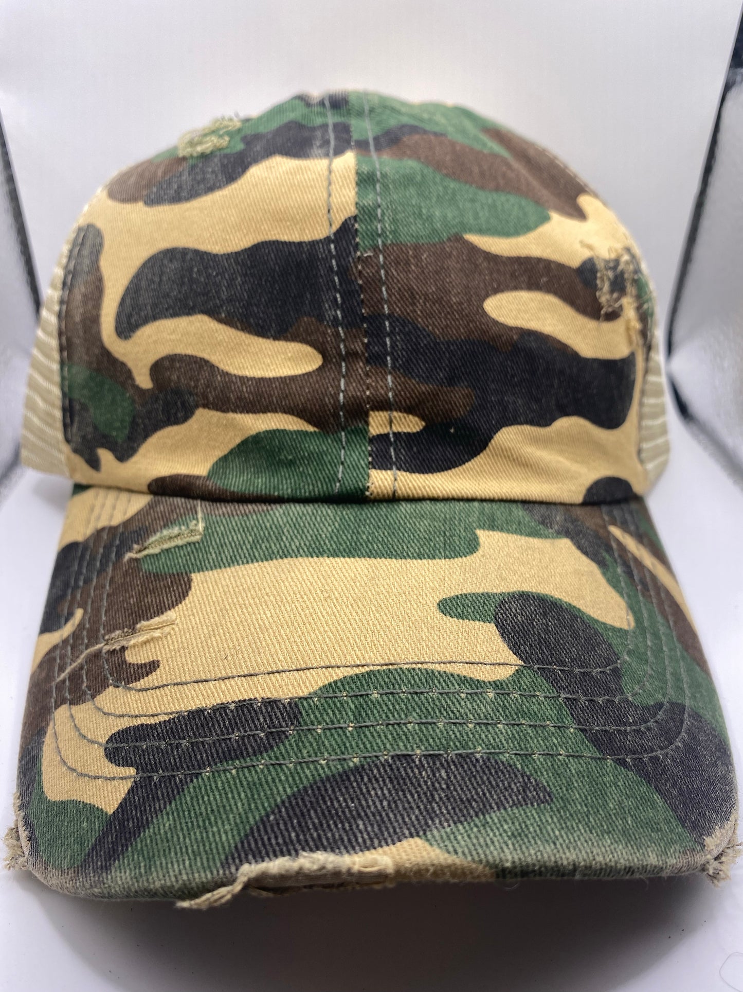 Solid Color Pony Tail Criss Cross Hats