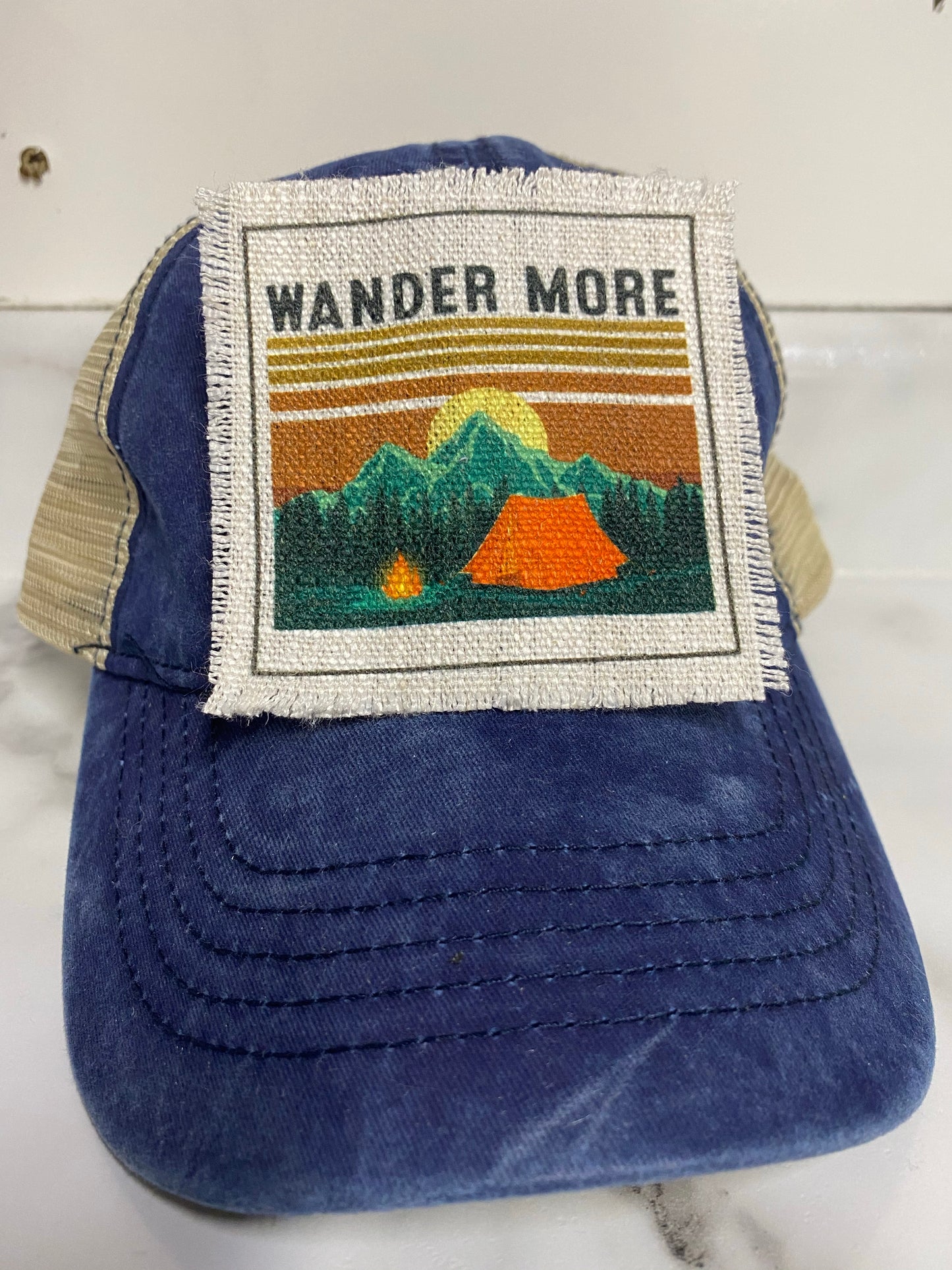 Wander More Hat Patch
