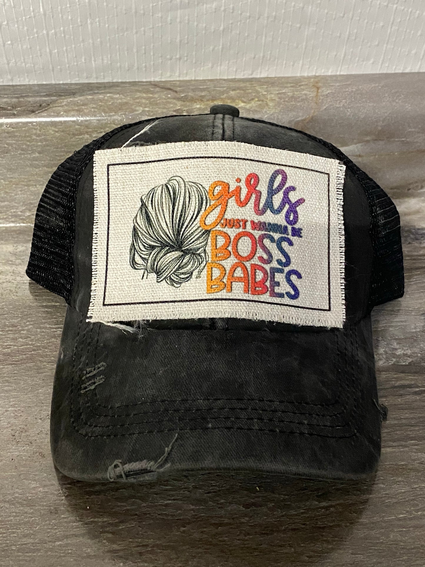 Girls Just Wanna Be Boss Babes Hat Patch