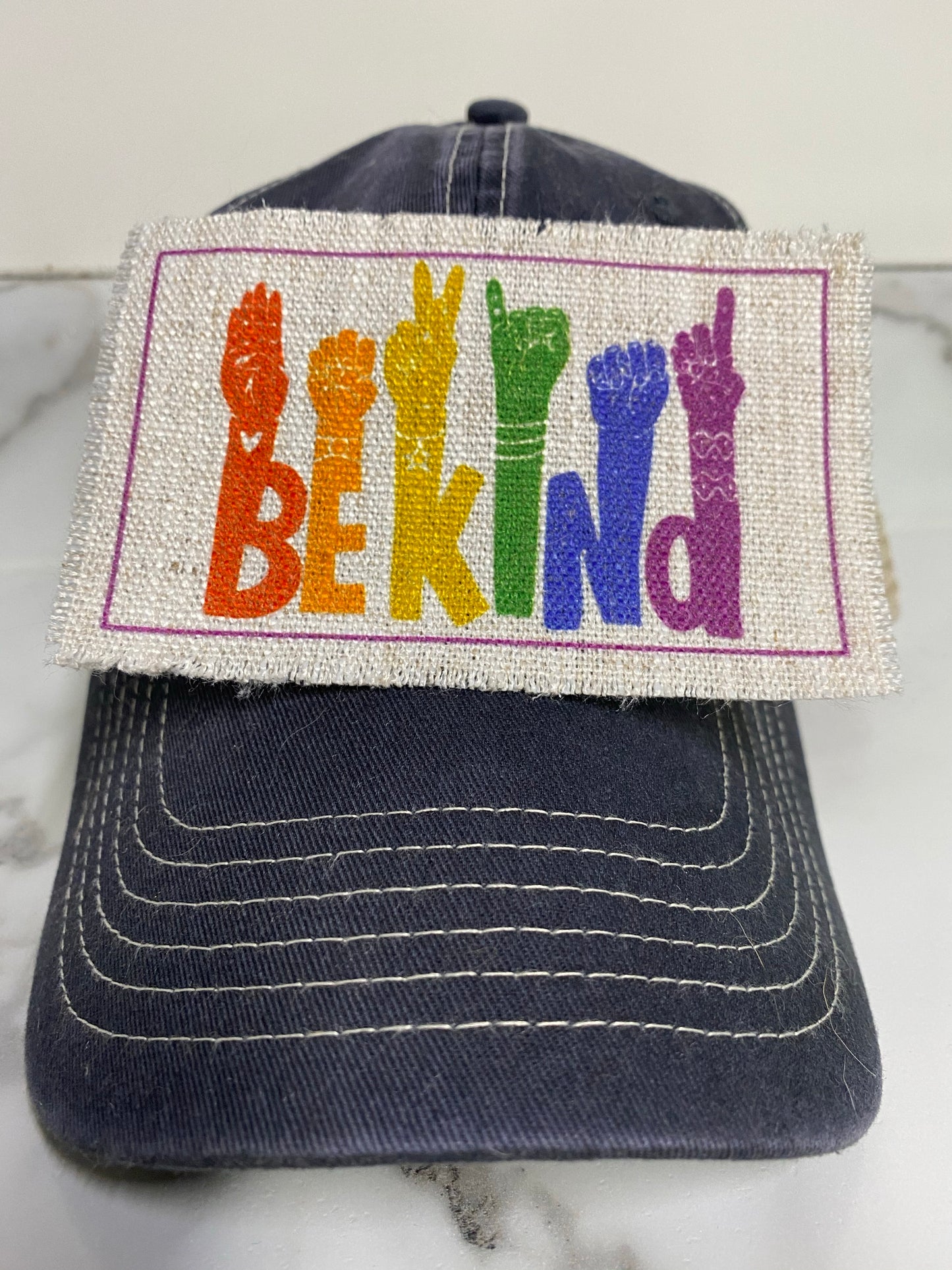 ASL Be Kind Hat Patch