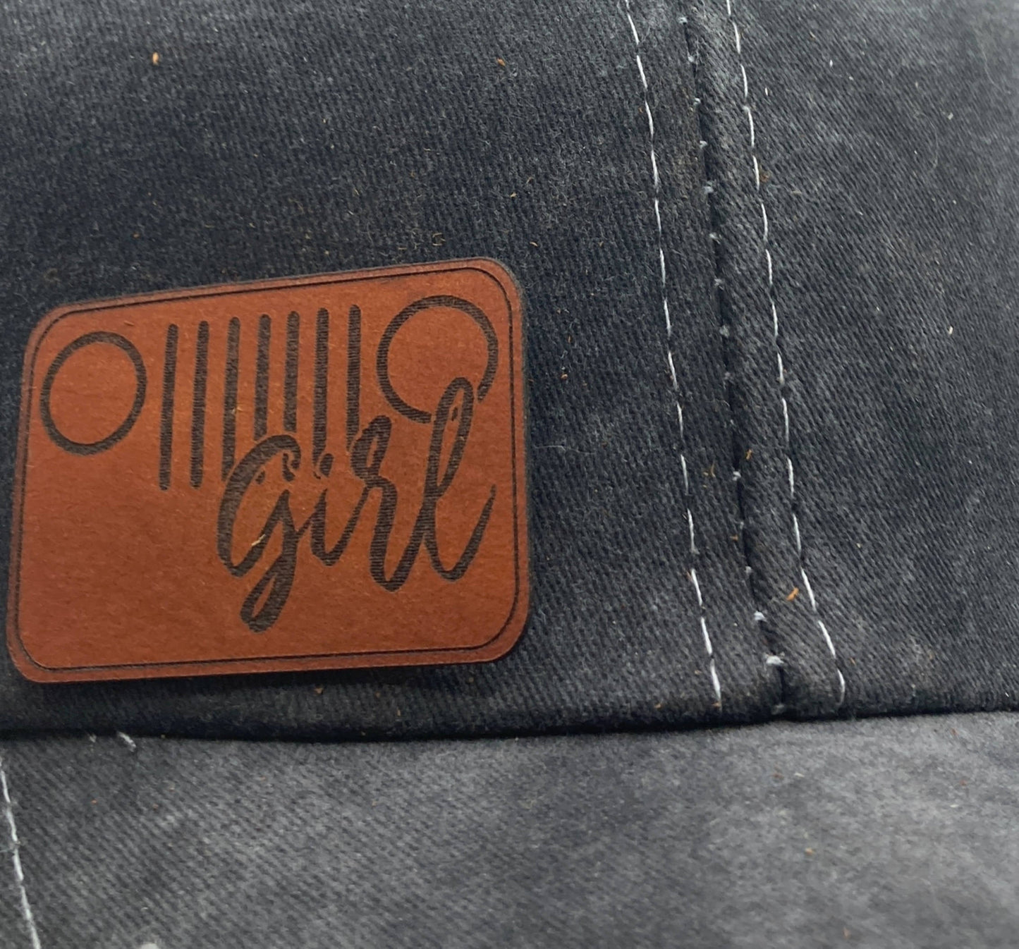 Jeep Girl Small Leatherette Hat Patch