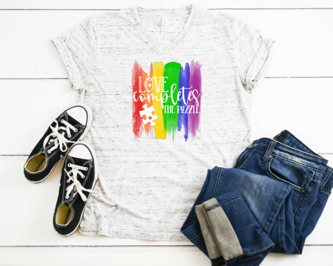 Love Completes The Puzzle Sublimation Transfer