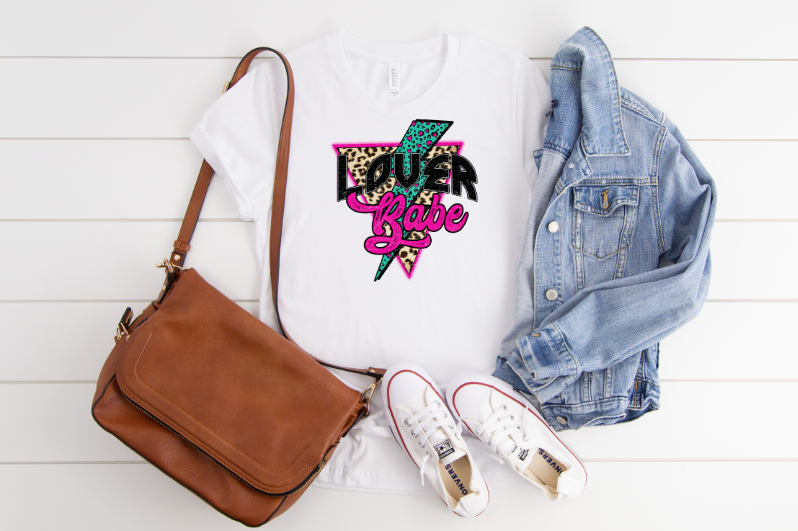 Lover Babe with Bolt Sublimation Transfer
