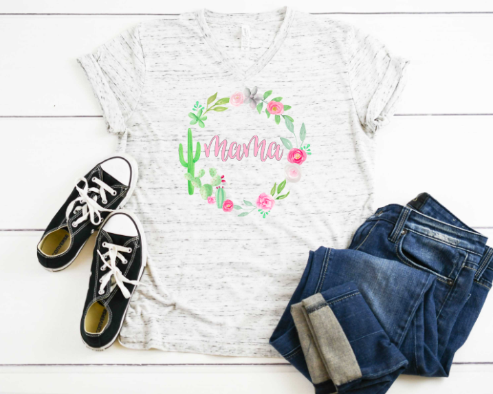 Mama with Cactus Sublimation Transfer