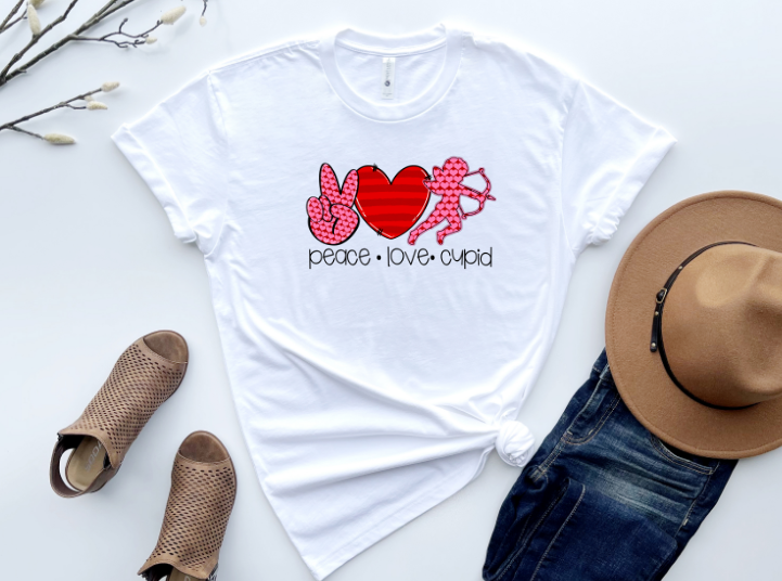 Peace Love Cupid Sublimation Transfer