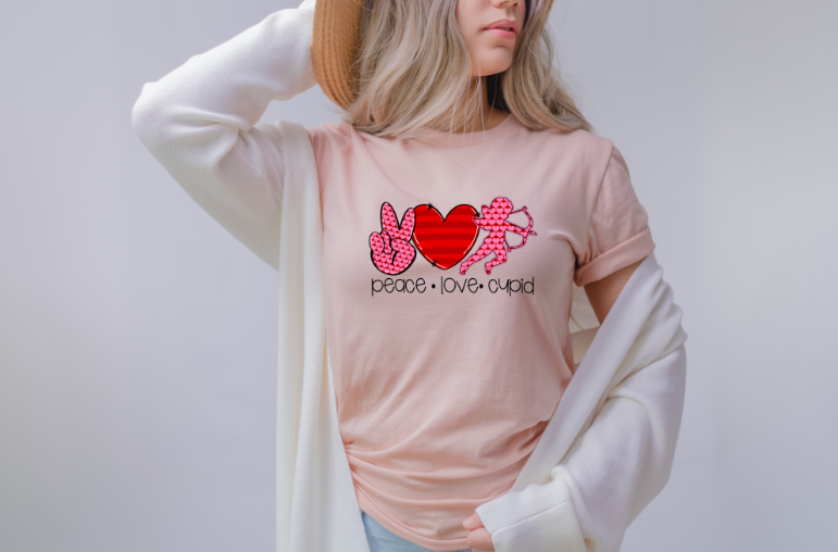 Peace Love Cupid Sublimation Transfer