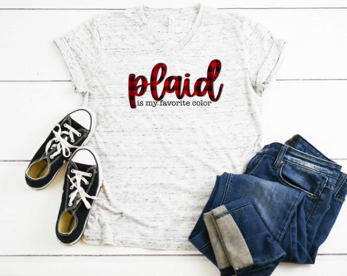 Plaid Is My Favorite Color Sublimation Transfer