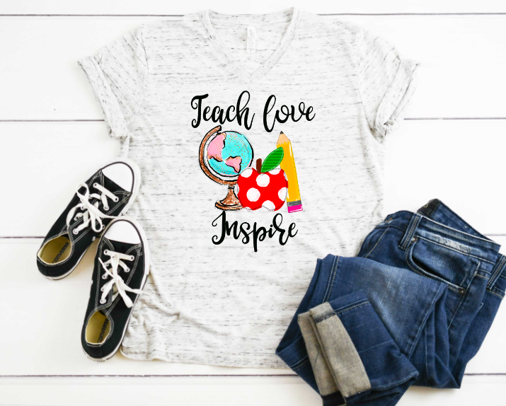 Teach Love Inspire Sublimation Transfer