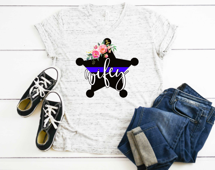 Police Wifey Sublimation Transfer